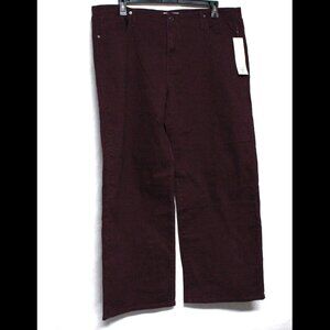 No Boundaries XXL (20) No Waist Wide Leg Baggy Burgundy Jeans